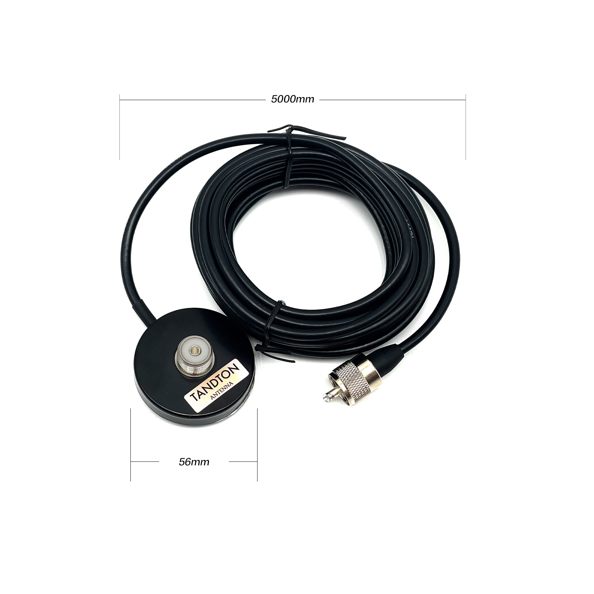 Strong Magnet 55mm Diameter Magnet Antenna Mount With 5M RG58 Feeder Cable For Mobile Radio PL259 Magnetic Antenna Base