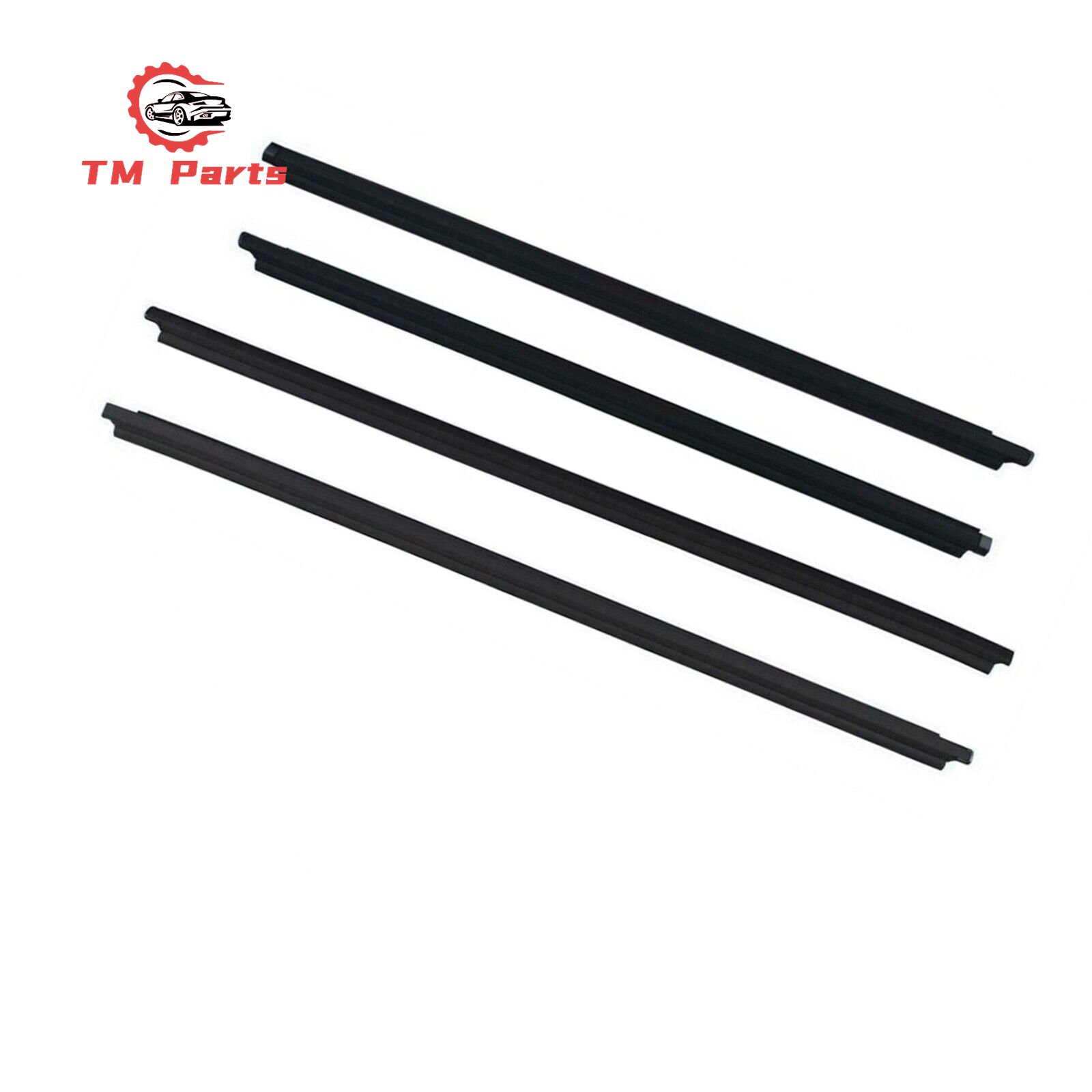4Pcs Car Window Weatherstrip for Toyota Fortuner 06-11 Car Weatherstrip Window Moulding Trim Seal Black 68161-0K010 68162-0K010