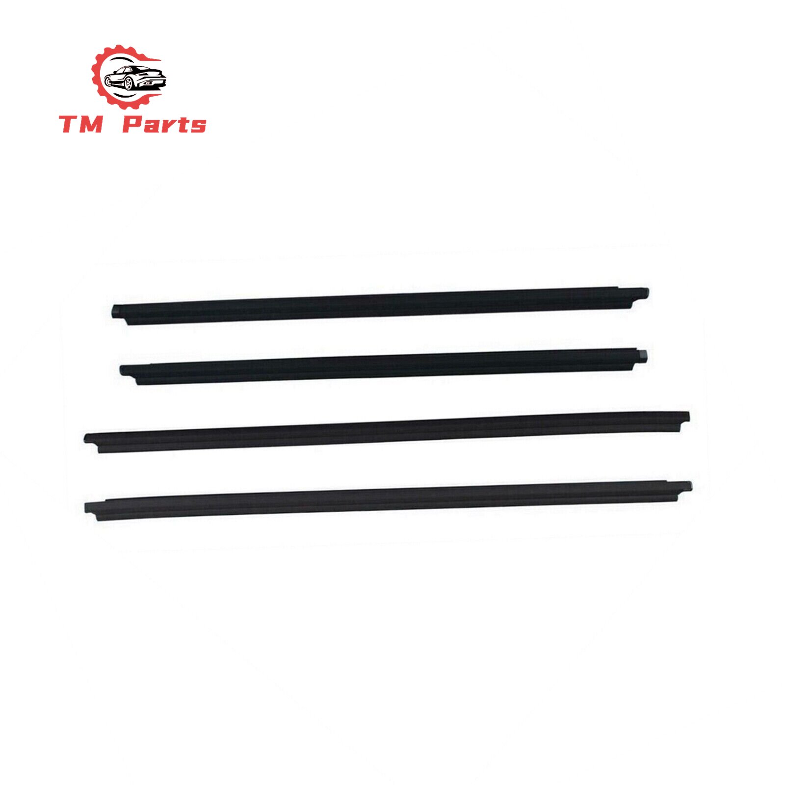 4Pcs Car Window Weatherstrip for Toyota Fortuner 06-11 Car Weatherstrip Window Moulding Trim Seal Black 68161-0K010 68162-0K010