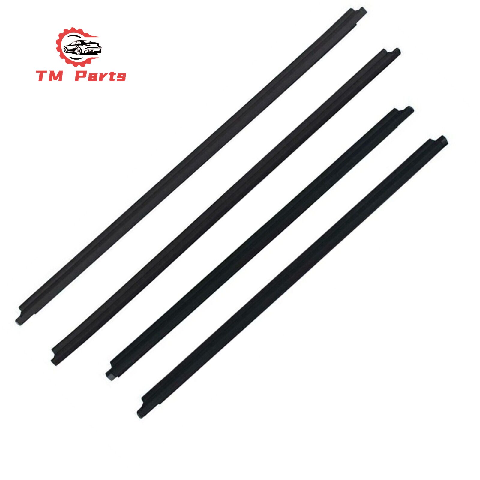 4Pcs Car Window Weatherstrip for Toyota Fortuner 06-11 Car Weatherstrip Window Moulding Trim Seal Black 68161-0K010 68162-0K010