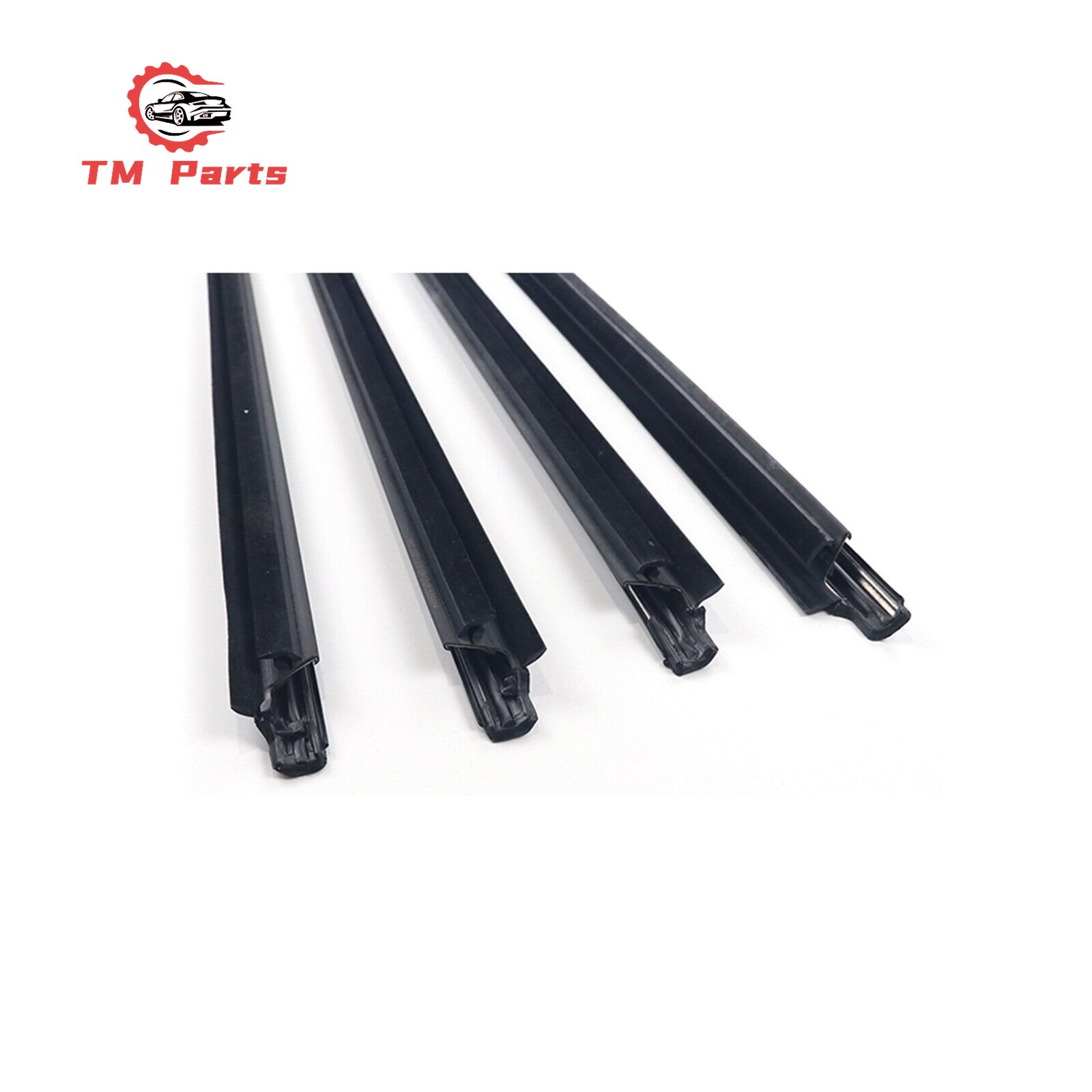 4Pcs Car Window Weatherstrip for Toyota Fortuner 06-11 Car Weatherstrip Window Moulding Trim Seal Black 68161-0K010 68162-0K010