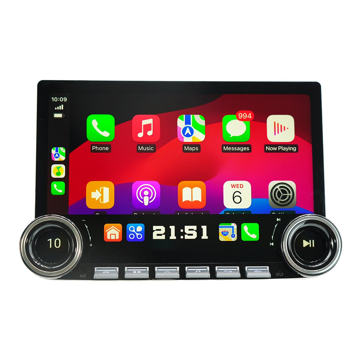 Car Radio Double Knobs 360 Panorama Amplifier Android 2din Car Display Monitor Audio Stereo Auto Dash Cam Carplay Screen
