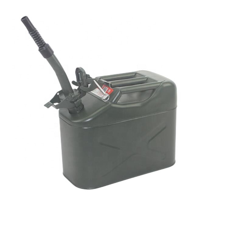 JOP4X4 20 Litre Petrol Tank Metal Fuel Tank with Fixed Holder Durable Green Army Style Petrol Tank for Motorcycles and Cars