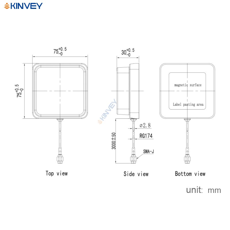 KINVEY RTK GPS GNSS High Precision Antenna Four-System Full-Band Gnss Differential Satellite Positioning Auto Mower Robot