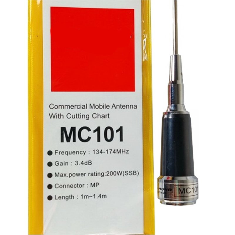 MC200 Antenna UHF Car Radio Antenna 340-520MHz mobile stainless steel whip communication antenna