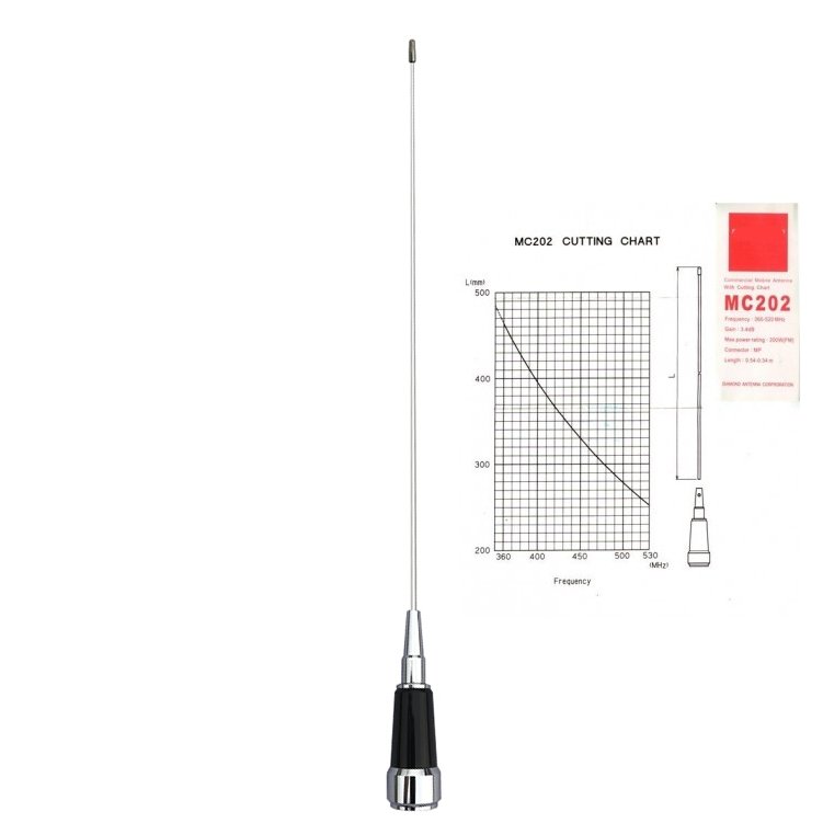 MC200 Antenna UHF Car Radio Antenna 340-520MHz mobile stainless steel whip communication antenna
