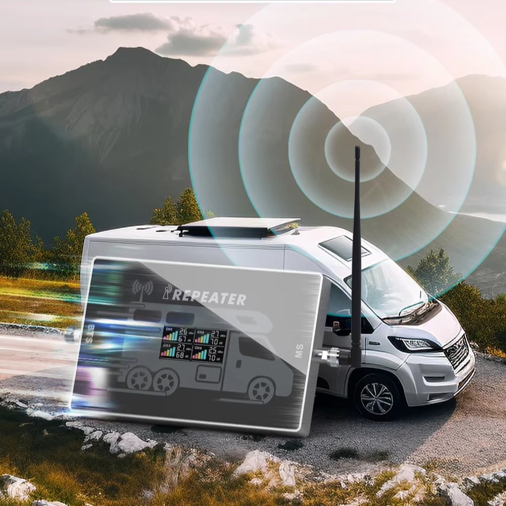 Lintratek Car Use Quad Band Mobile Phone Cellular Network Signal Booster 2 3 4 5G Signal Repeater for Vehicle