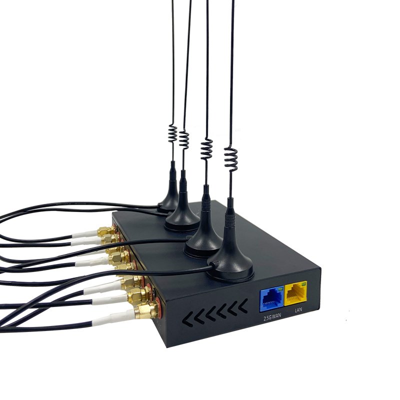 Industrial 5G Cpe Cellular Router Hotspot 2.5G WAN Wifi 6 3000Mbps 5G SIM Card Router With Din Rail 5G Modem