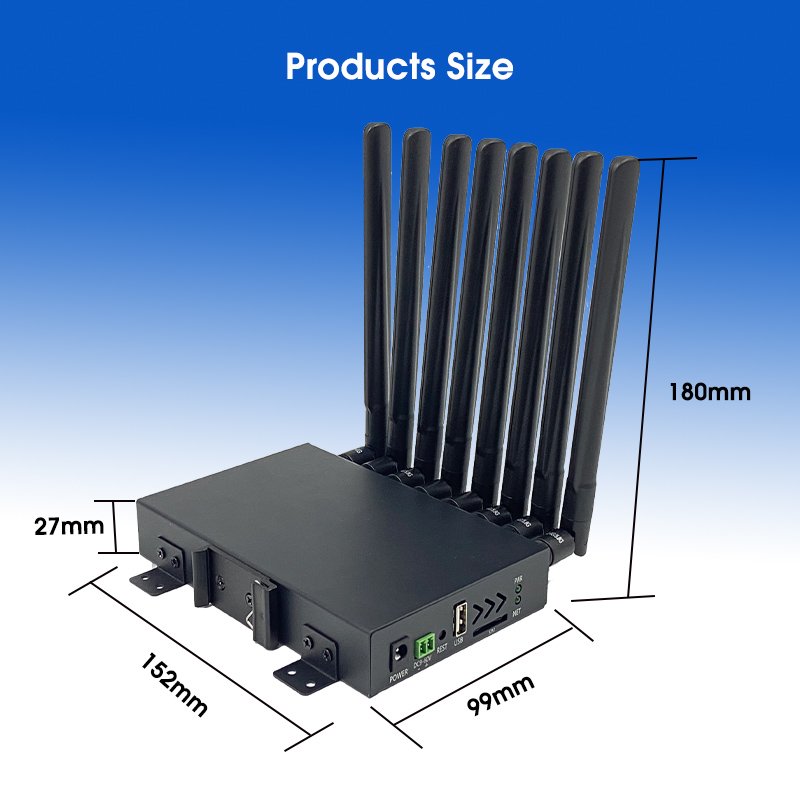 Industrial 5G Cpe Cellular Router Hotspot 2.5G WAN Wifi 6 3000Mbps 5G SIM Card Router With Din Rail 5G Modem