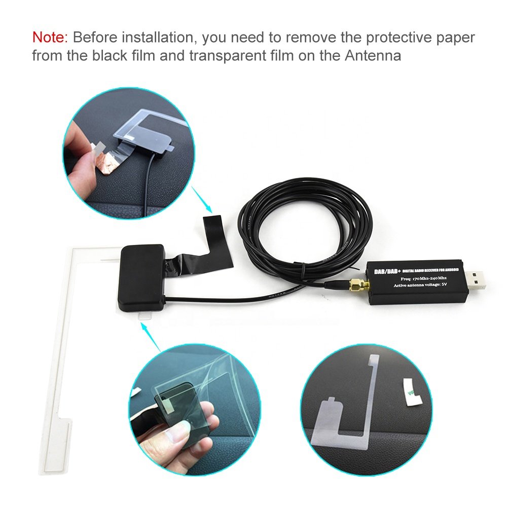 Podofo DAB Box External DAB+ Antenna Module Adapter for Android Car Radio Stereo Autoradio Only for Europe