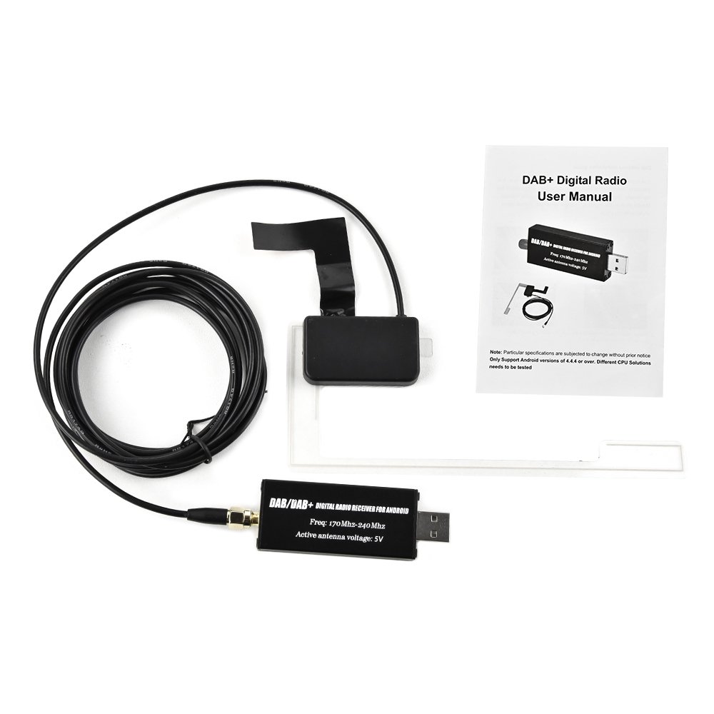 Podofo DAB Box External DAB+ Antenna Module Adapter for Android Car Radio Stereo Autoradio Only for Europe