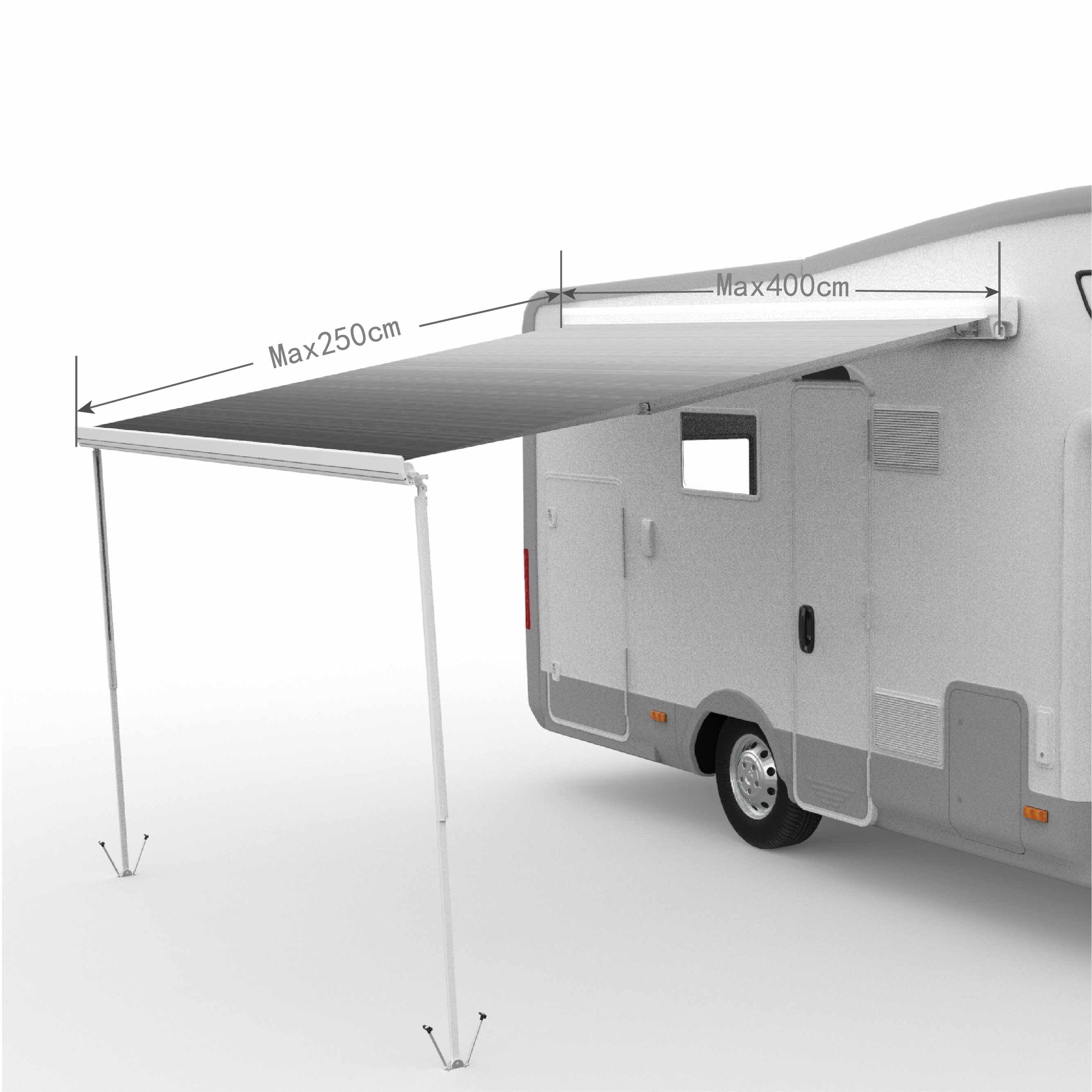 Wareda Manual Retractable Car Motorhome caravan Rv Camper Van Awning Camping Accessories
