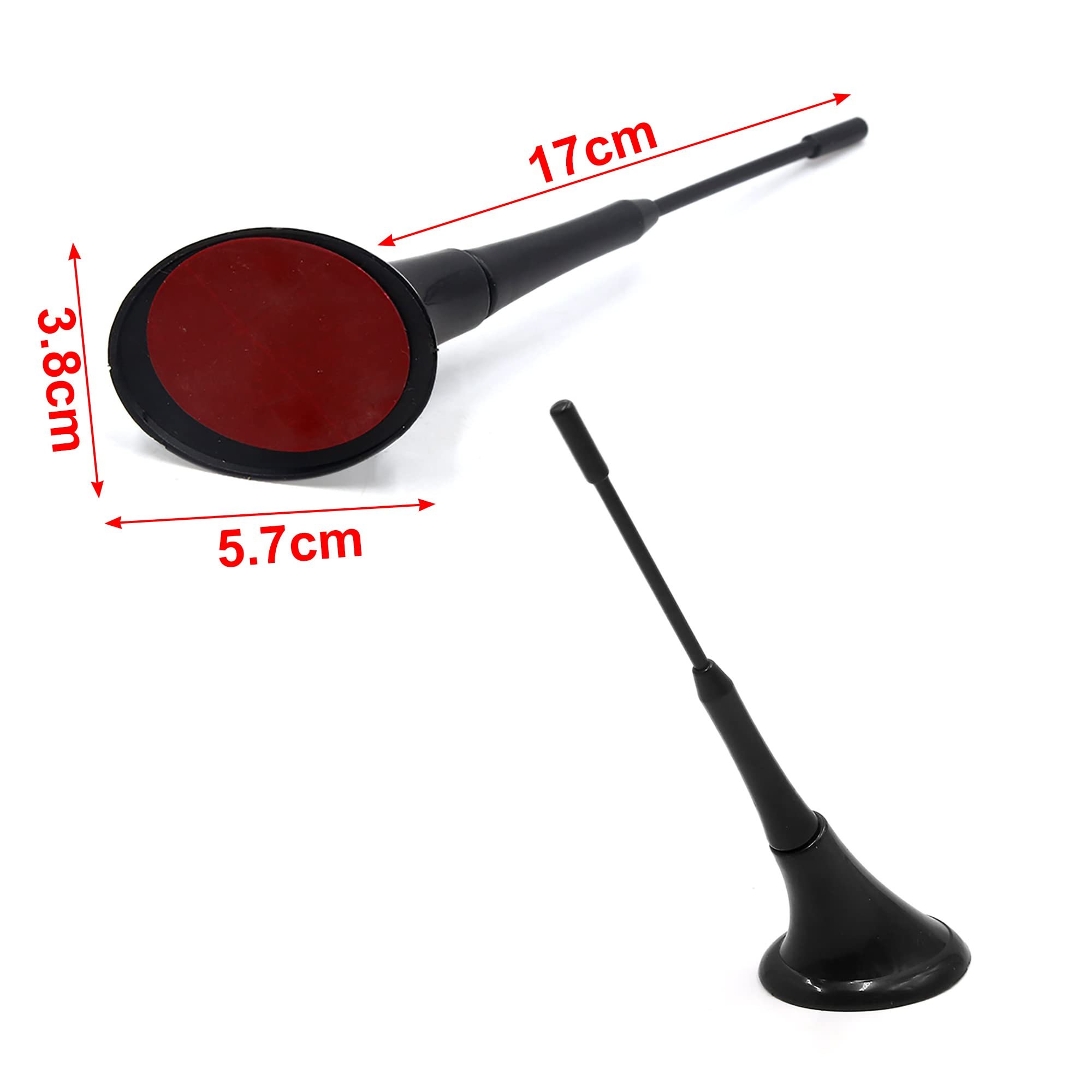 Car Accessories Decorative Car Short Antenna Decorative Exterior Roof Antenna Universal Self-Adhesive Oval Base Antenna Aerial
