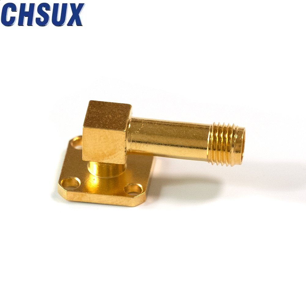SMA-KFD Four-Hole Flange Panel with Direct Welding 6G Connector PCB Adapter for RF Direct Installations