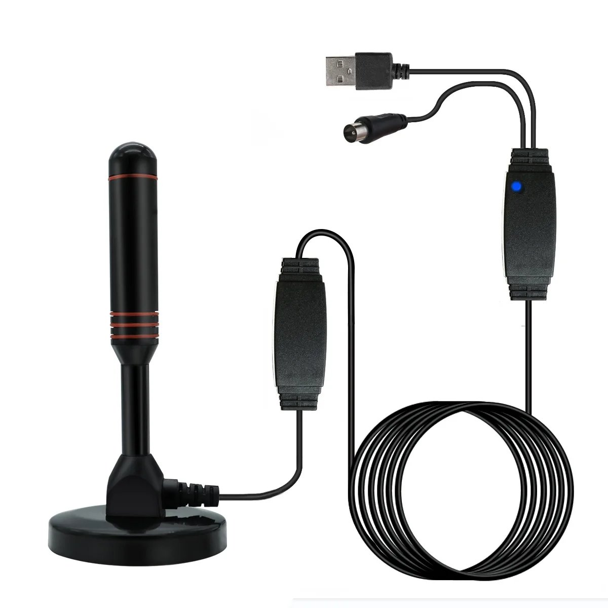 Best Signal 28dB VHF/UHF Antenna Digital HDTV Antenna with Magnetic Base Indoor active DMB-T DVB T2 TV antenna with amplifier