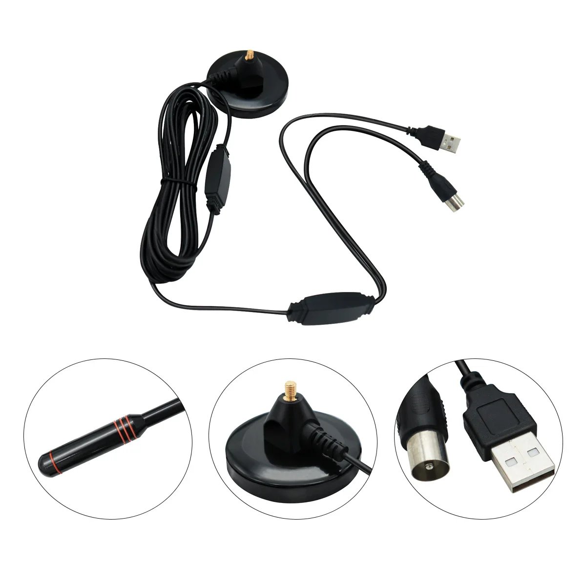 Best Signal 28dB VHF/UHF Antenna Digital HDTV Antenna with Magnetic Base Indoor active DMB-T DVB T2 TV antenna with amplifier