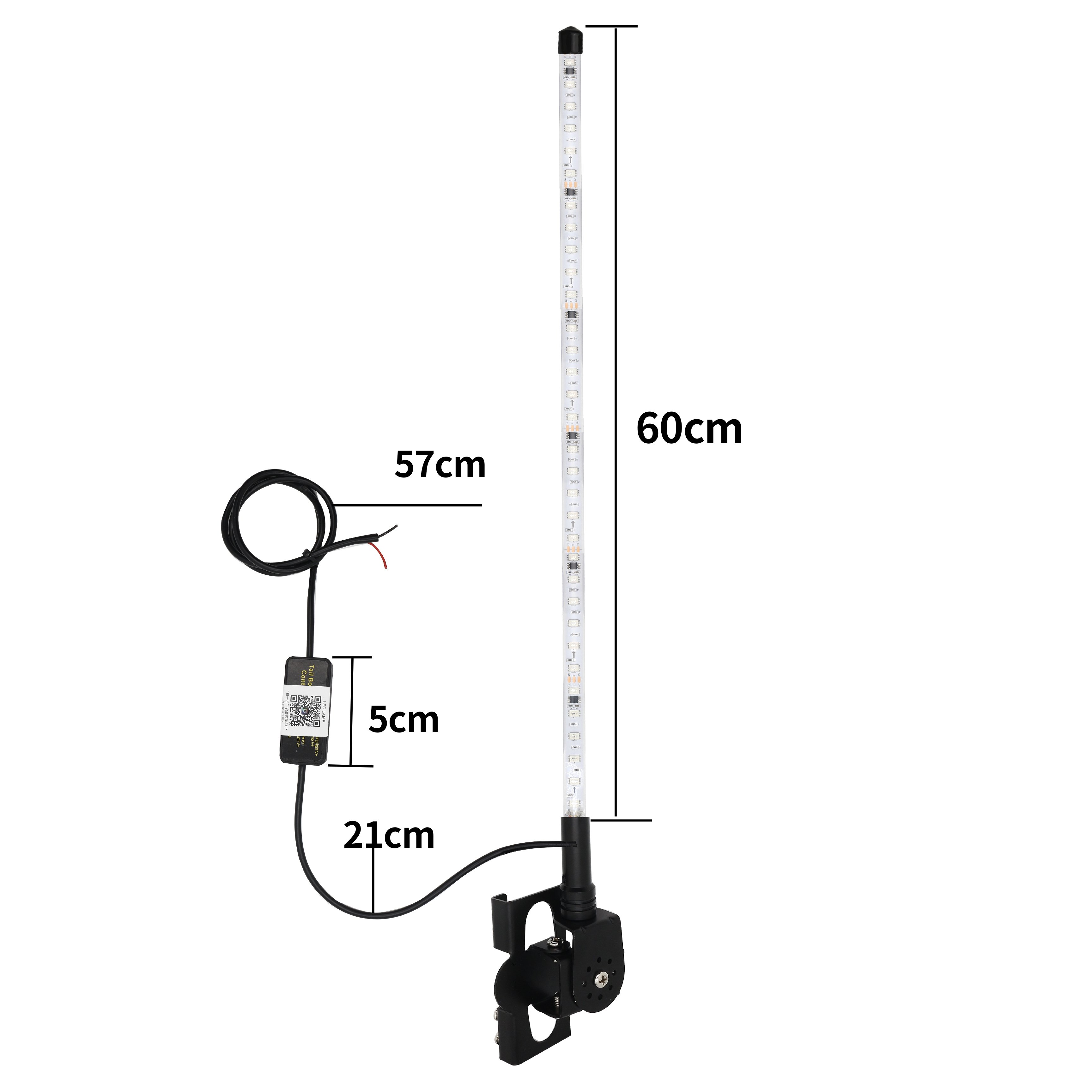 Factory 1PCS 5050 LED RGB APP Control Lighted Antenna Whip for Can-Am ATV UTV RZR Polaris Dune Buggy Offroad Truck