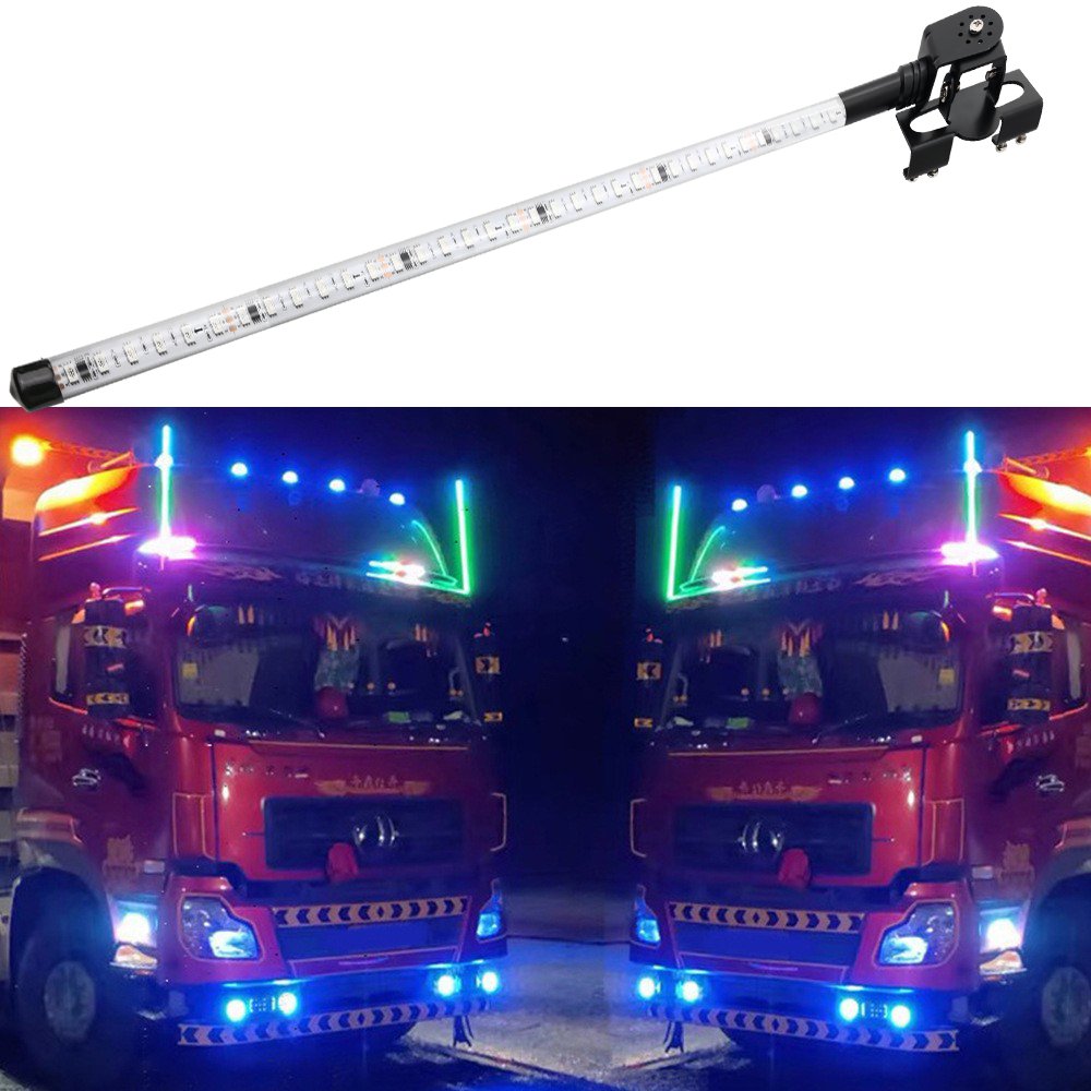 Factory 1PCS 5050 LED RGB APP Control Lighted Antenna Whip for Can-Am ATV UTV RZR Polaris Dune Buggy Offroad Truck