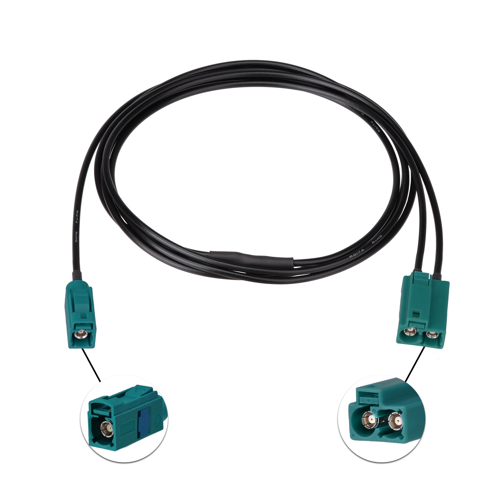 Superbat Car Radio Antenna Extension Cable Fakra double Z Female to Fakra Z Female Cable 150cm