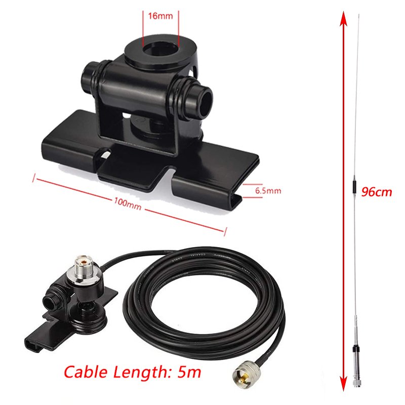 Antenna 770R Frequency 144/430MHz Gain 3.0/5.5DB Max Power 150W Length 960mm Dual Band Mobile Radio Antenna for Car Ham Radio