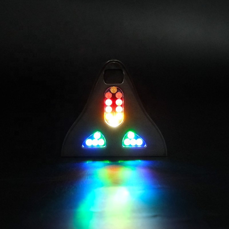 New Solar Magnetic Car Antenna Shark Fin Roof Tail Flashing LED Car Warning Lights Remote Control Vehicle Accessories D10B