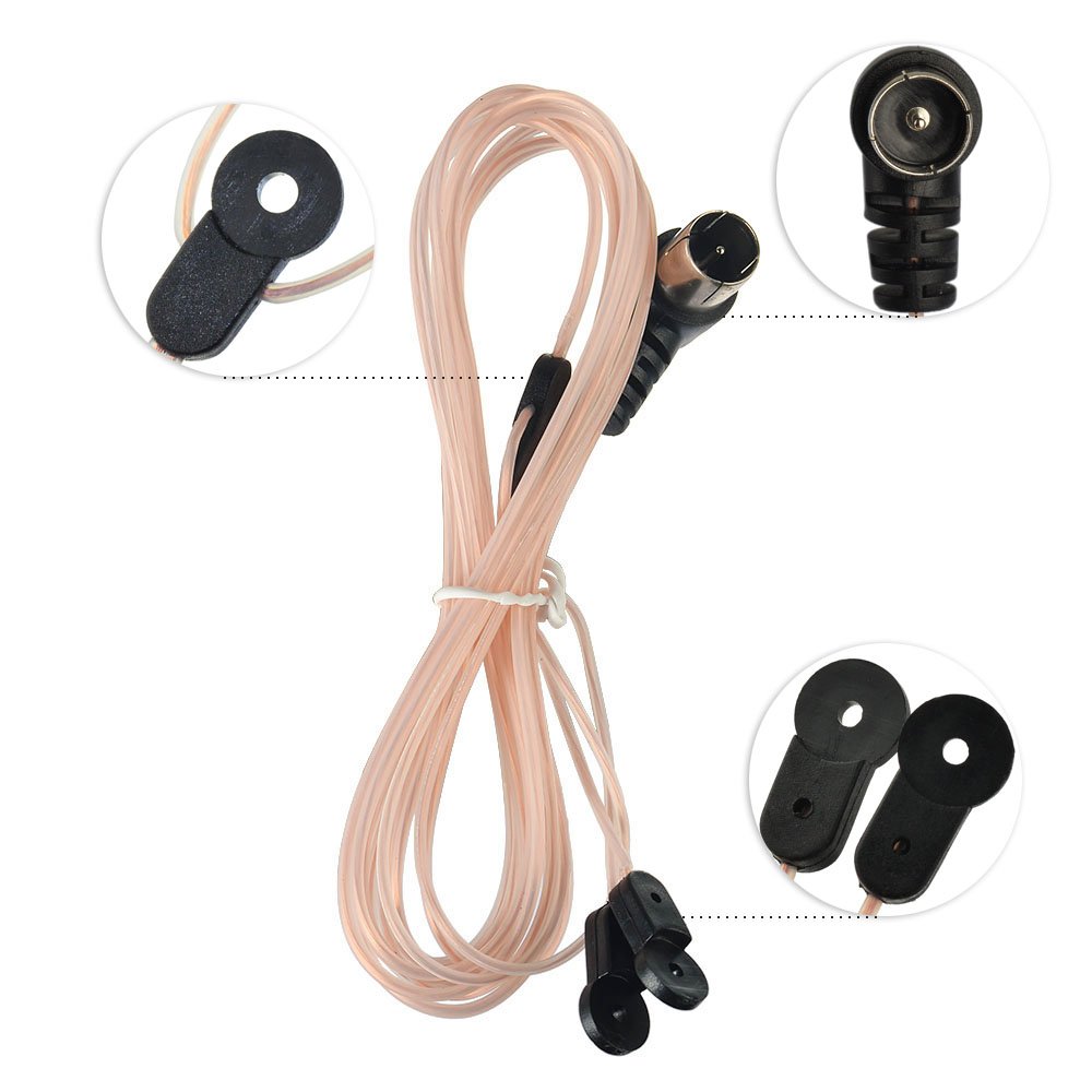 Superbat FM Antenna Dipole Antenna Indoor 75 Ohm with F Male Connector for Yamaha JVC Sony Natural Sound Stereo Receiver