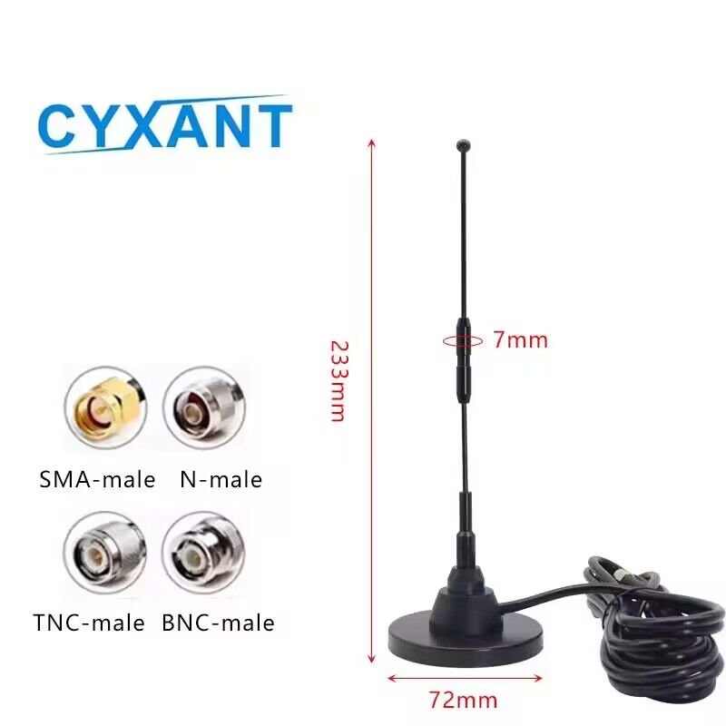 GSM/2.4G/4G/868/915/433MHz/5G Smart Meter Antenna Car Mounted with Lar Suction Cup 470M Communication Antenna