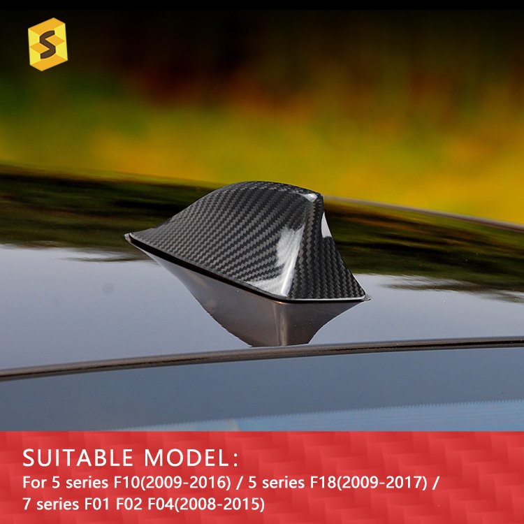 ES Car Exterior Accessories Roof Shark Fin Carbon Fiber Antenna for BMW F10 F18 F01 F02 F04