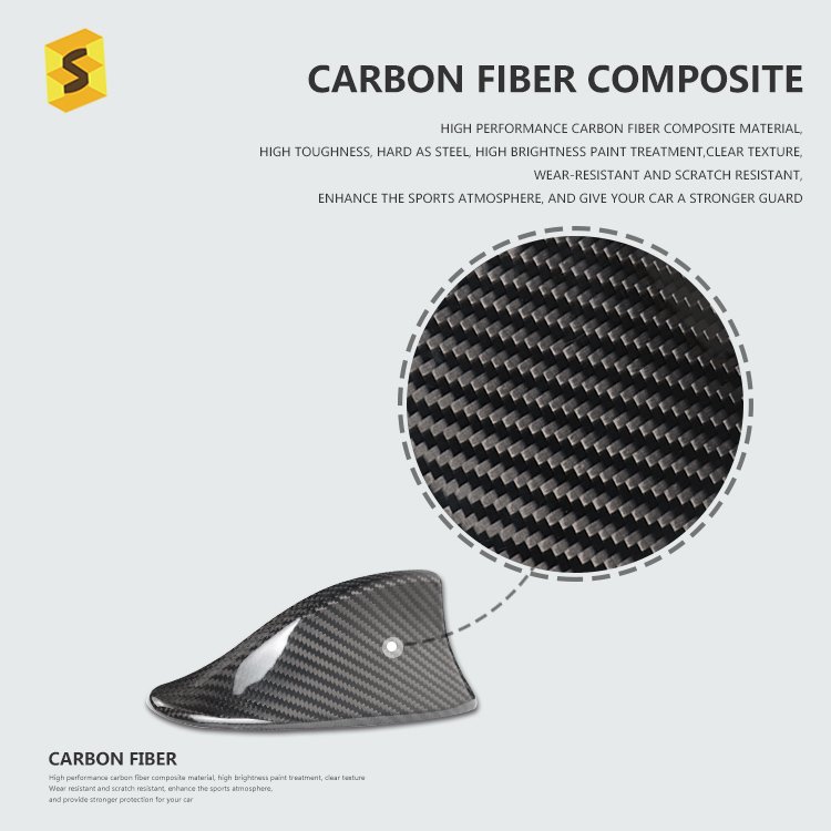 ES Car Exterior Accessories Roof Shark Fin Carbon Fiber Antenna for BMW F10 F18 F01 F02 F04