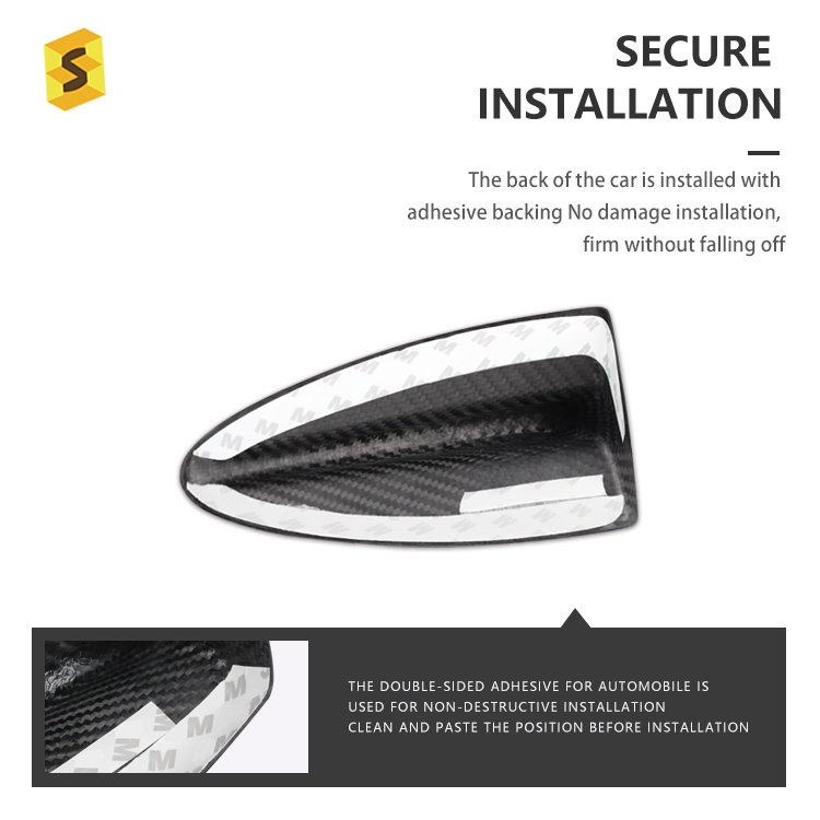 ES Car Exterior Accessories Roof Shark Fin Carbon Fiber Antenna for BMW F10 F18 F01 F02 F04