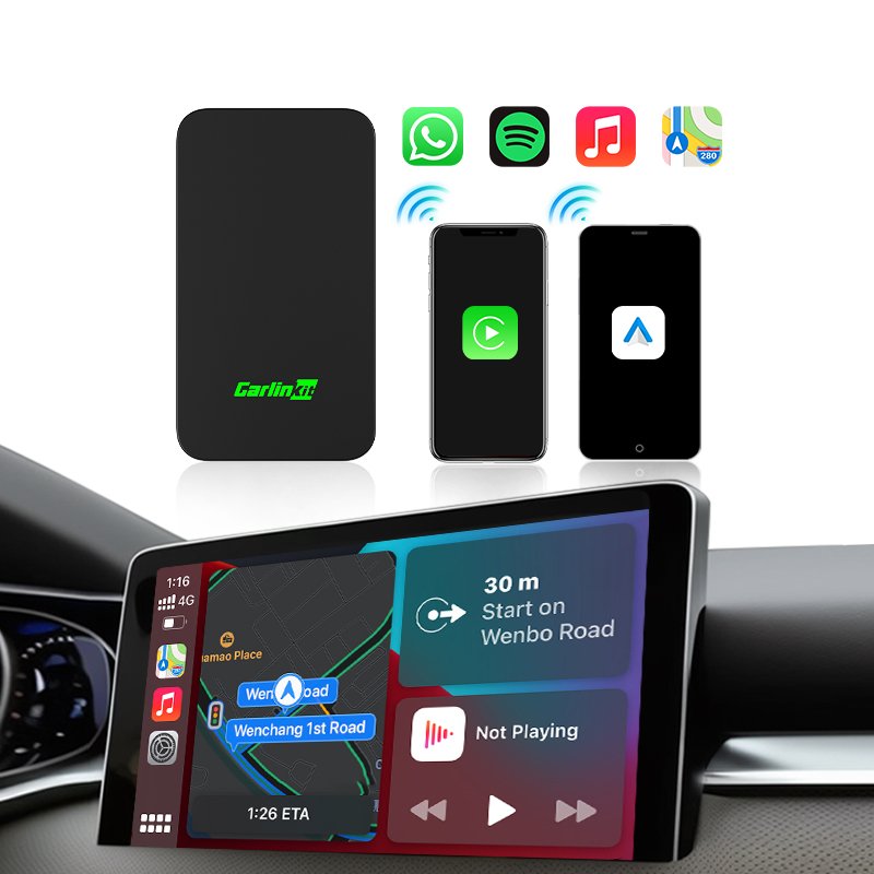 Carlinkit 5.0 Multimedia Box Car Radio CarPlay Android AI Box 2Air Wired to Wireless Carplay Smart Box for Navigation Google