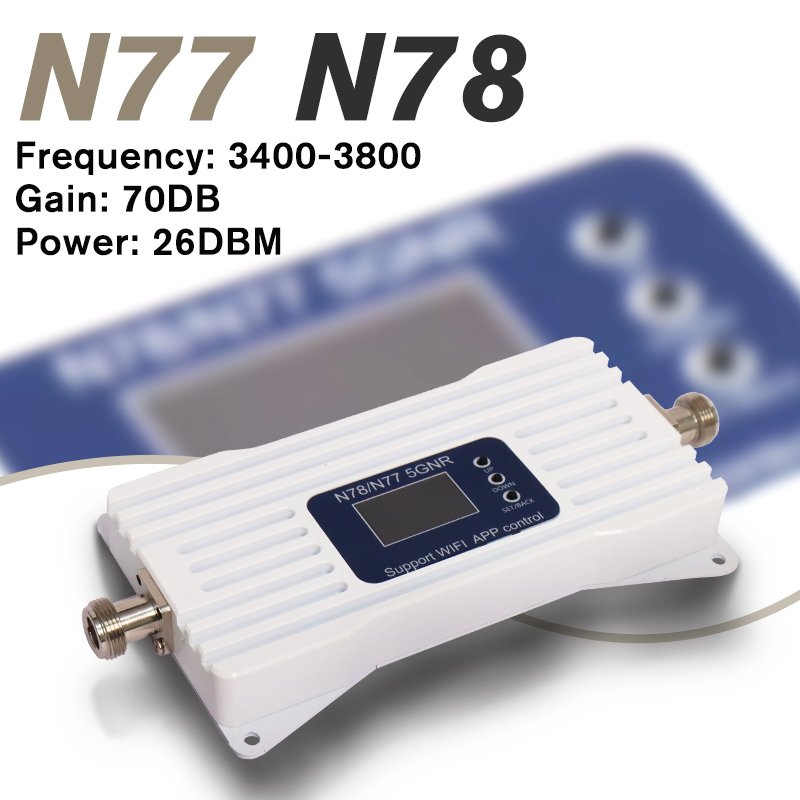 Wi-Fi N77 N78 AGC GSM Signal Booster Amplifier Outdoor Car Kit 2G 3G 4G 5G Mobile WiFi Extender Repeater Improved Mobile Signal