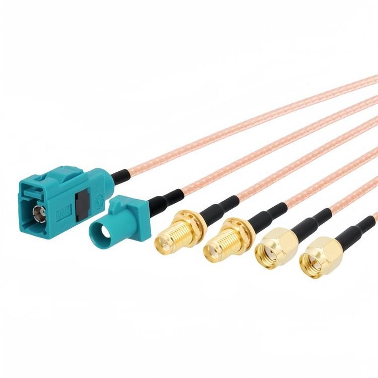 OEM Factory RG316 Male-to-Male Car Radio Antenna Cable Copper Fiber Optic with PVC Jacket Coaxial Fakra Connector