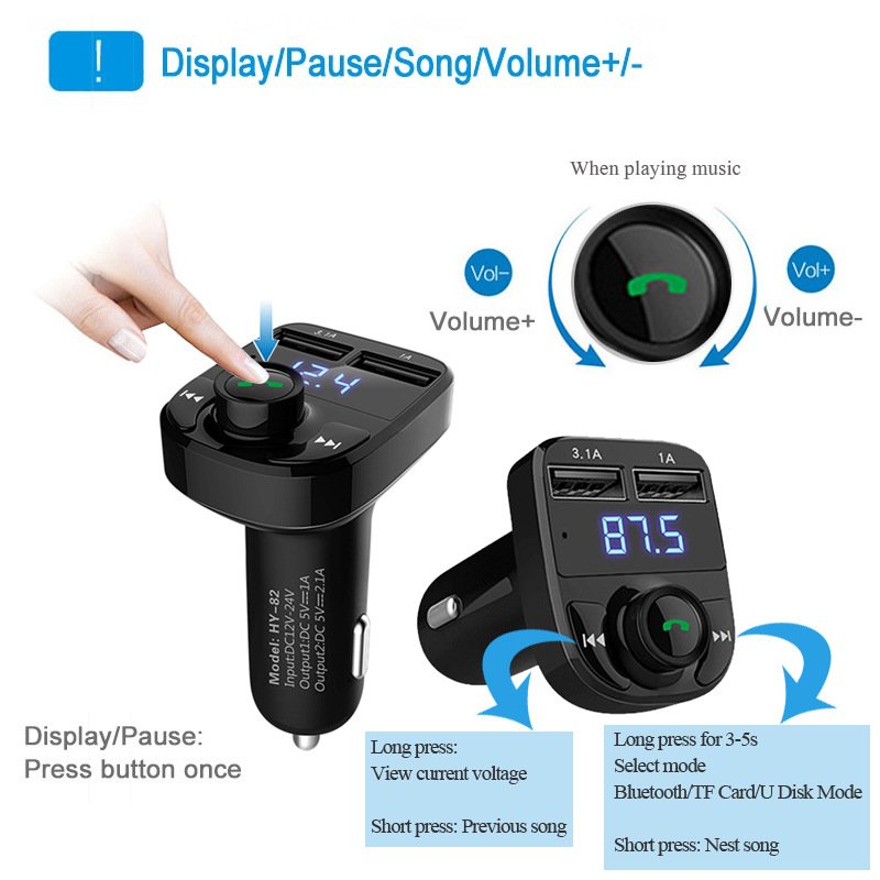 PIX-LINK Hot Original Car Kit Mp3 Player Stereo Wireless Bt Handsfree Car Usb Charger G7 Fm Transmitter