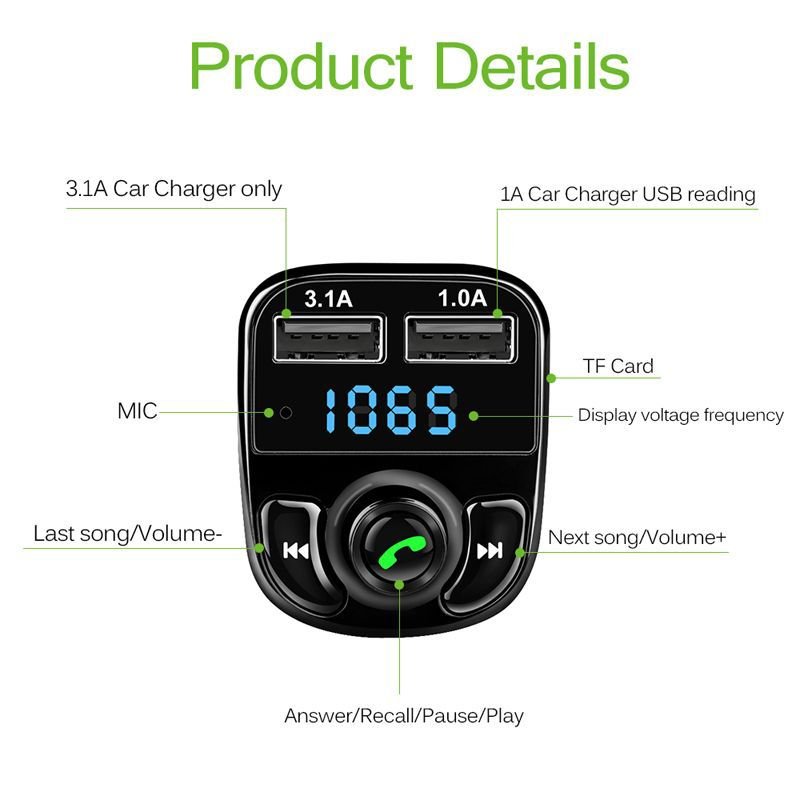 PIX-LINK Hot Original Car Kit Mp3 Player Stereo Wireless Bt Handsfree Car Usb Charger G7 Fm Transmitter