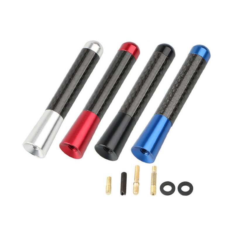 80mm Auto Signal Carbon Fiber Antenna Car Radio Antenna Metal Aluminum Long Antenna 3 Size