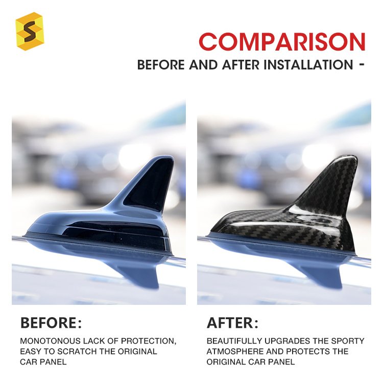 ES Real Carbon Fiber Interior Antenna Cover for Volkswagen Golf 2013-2021 Golf Tour Golf Sportsvan Magotan Sagitar Lamando