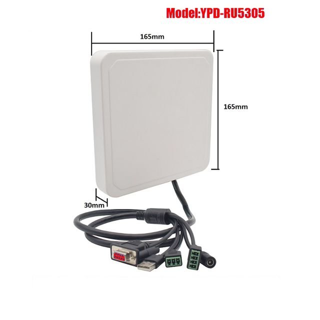 5-6m Uhf Rfid Prime Reader Long Range Built in 6dbi Circular Antenna RS232 WG26 RELAY Ethernet for Vehicle Management