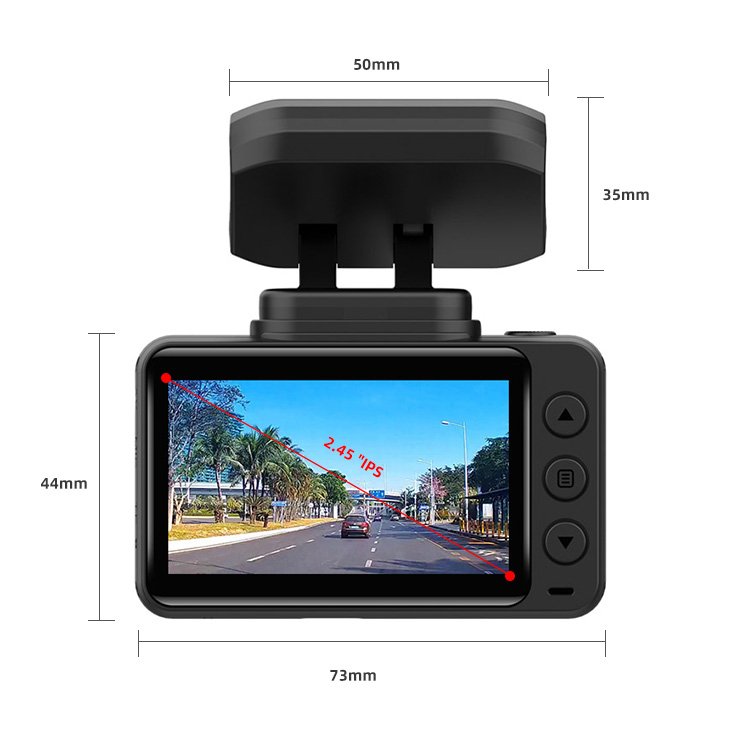 EGO 2.45 Inch Car Dvr Dual Camera Gps Night Vision Car Dash Camera 4k Wifi