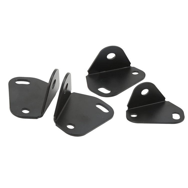 Factory Custom Aluminum Steel Car Mount Bracket Sheet Metal Fabrication Black Anodized Powder Coating Antenna Mounting Bracket