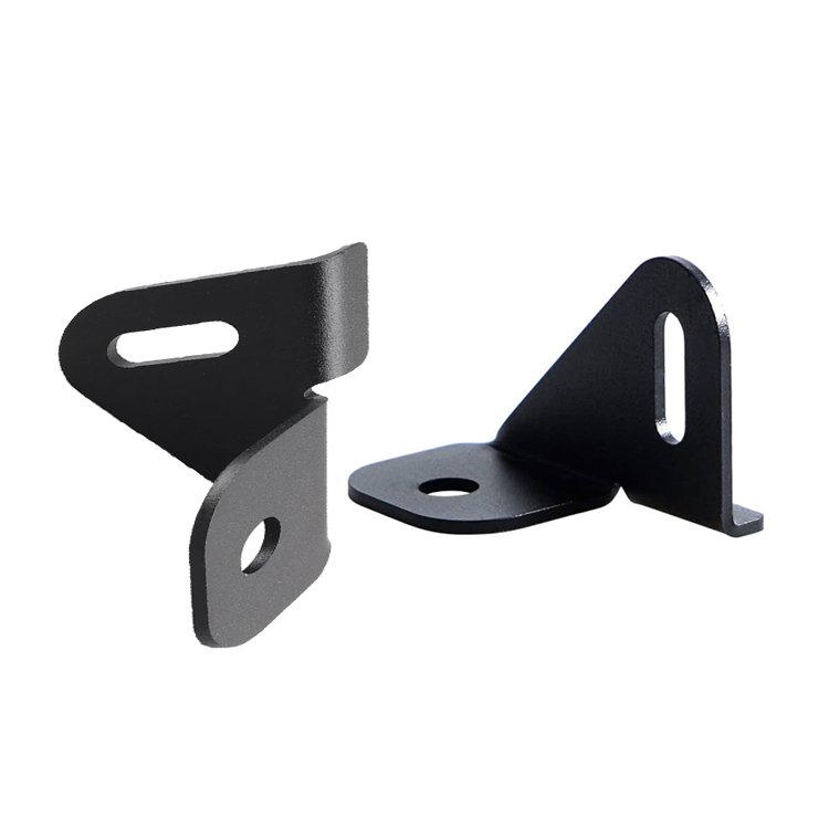 Factory Custom Aluminum Steel Car Mount Bracket Sheet Metal Fabrication Black Anodized Powder Coating Antenna Mounting Bracket