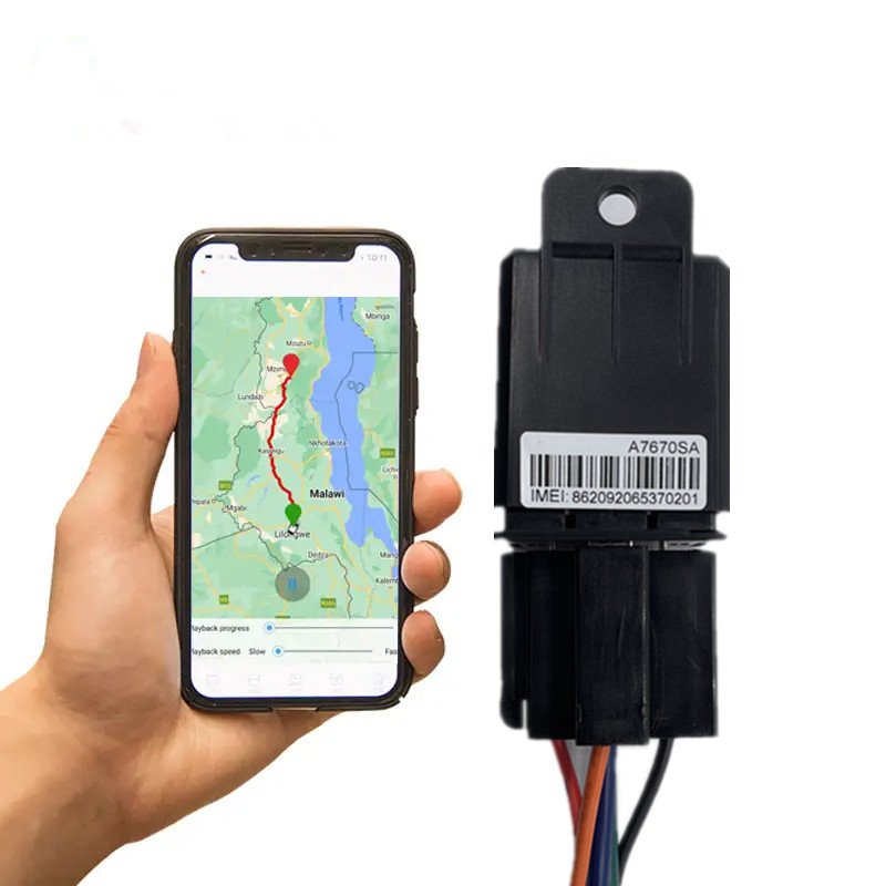 4G 2G 7670SA IC Model Relay GPS Tracker Real Time Tracking Immediately Cut Off Oil Circuit Mobile Tracking APP