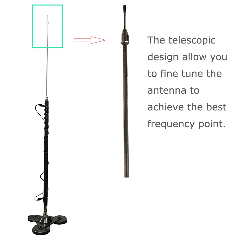 HF Transceiver 2.5dBi Telescopic Type HF Fine Tunable 3-50MHz Base Station Antenna