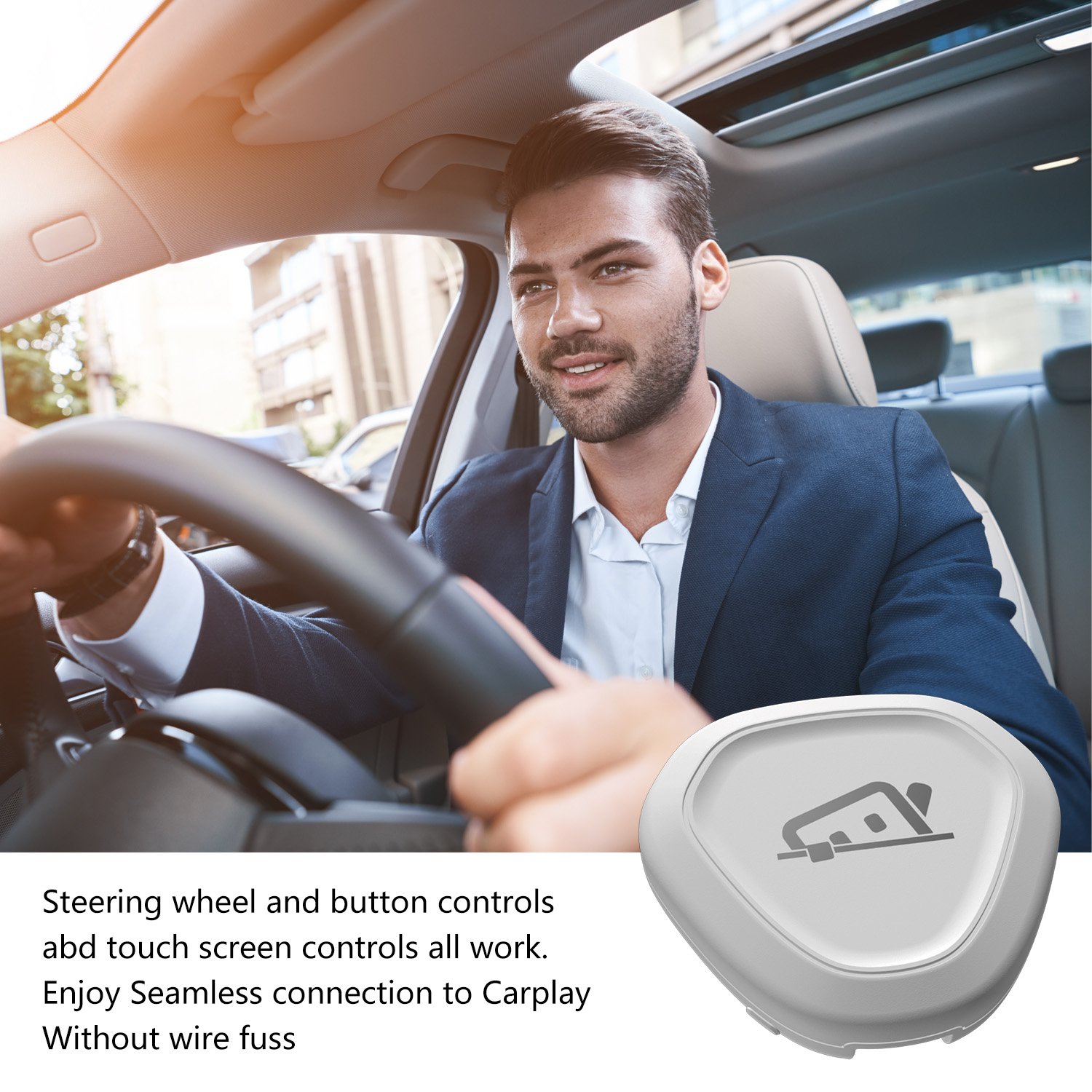 Wireless A-pple CarPlay AI Box Adapter Smart Net-flix TV Carplay for All Factory Wired Auto Carplay Dongle for A-pple
