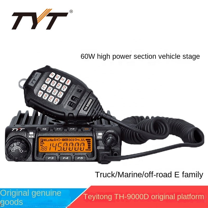 Tyt Th-9000d Pro/Plus Walkie-Talkie Long Range Analog Two-Way Radio Vhf 60w High Power Mobile Base Station Transceiver Car Radio