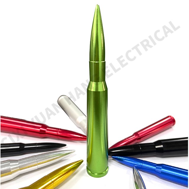Factory Price New Trend Aluminum Universal Automotive Personalized 4" and 5" Bullet Head Antenna