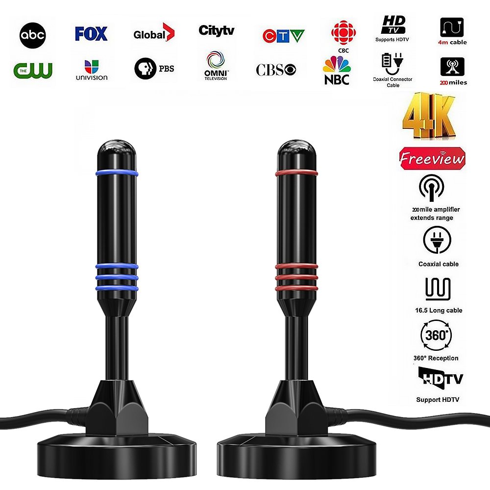 360 Degree Reception & Strong Magnetic Base Digital HDTV Antenna Car Satellite Tv Antenna with Amplifier Outdoor