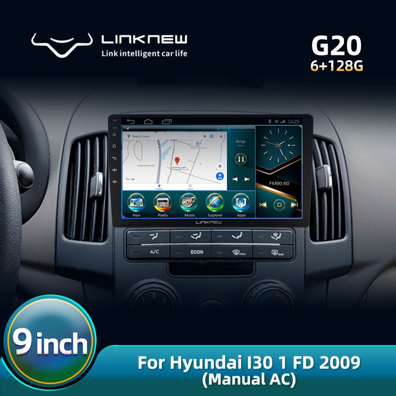 LINKNEW G20 for Hyundai I30 1 FD 2009 (MANUAL AC) Car Touch Screen GPS Navigation DVD Radio Video Audio Multimedia Player