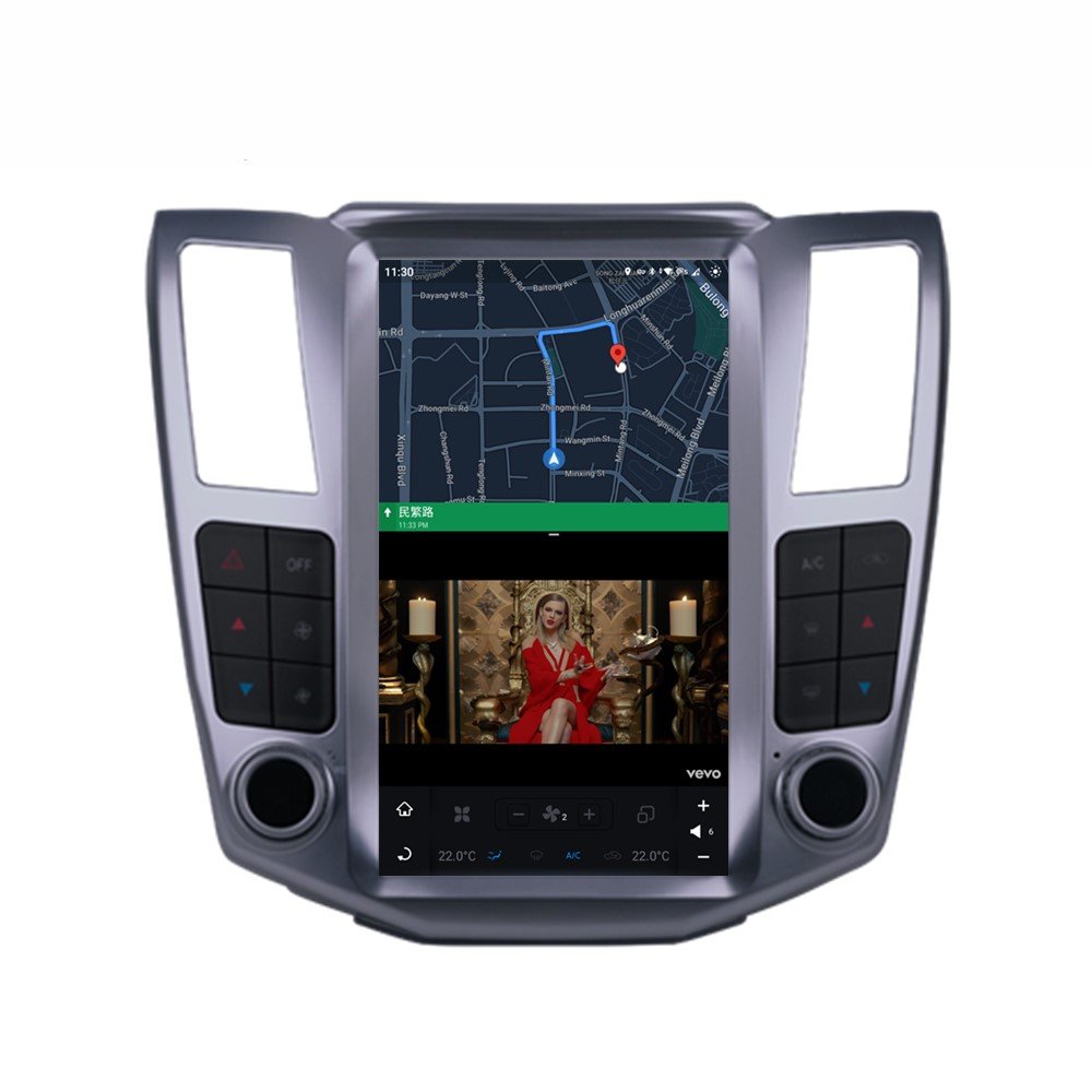 Android 11.0 8 Core Car DVD Player for 2003-2012 Toyota Harrier 11.8inch IPS Screen Gps Navigation Carplay Android