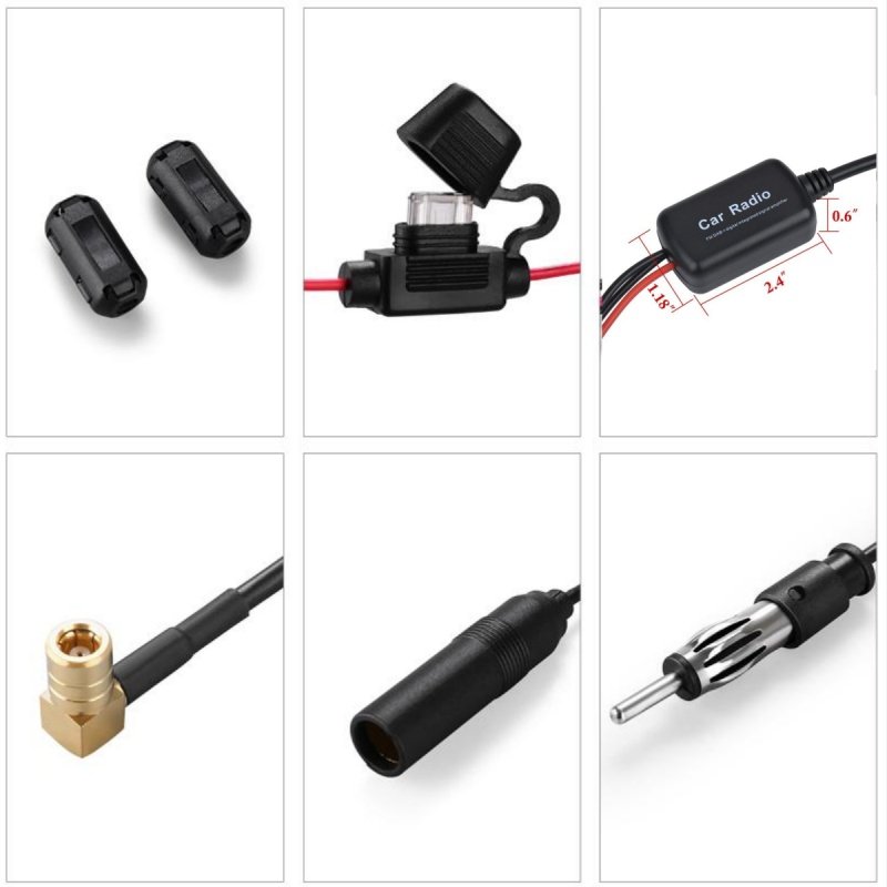 Active 12V DAB/FM/AM Radio Antenna Signal Amplifier Car Antenna Amplifier with High Gain
